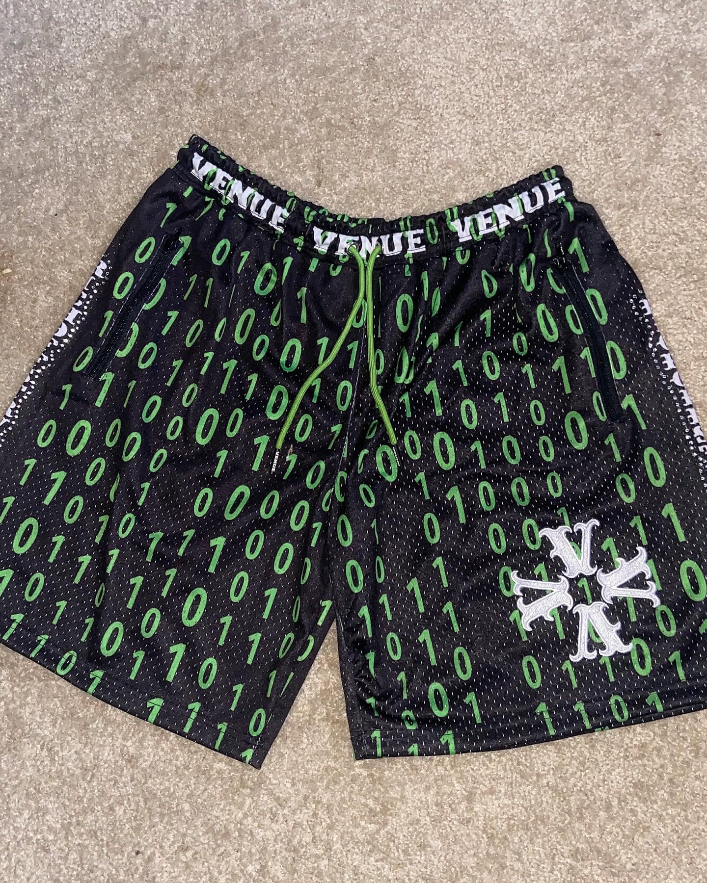 “ The Venue code” MATRIX inspired Mesh shorts
